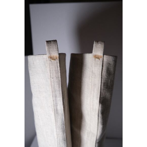 Maryam Nassir Zadeh Cream Woven Linen Norfolk Knee High Boots Womens US 41 / 10 - Picture 12 of 14